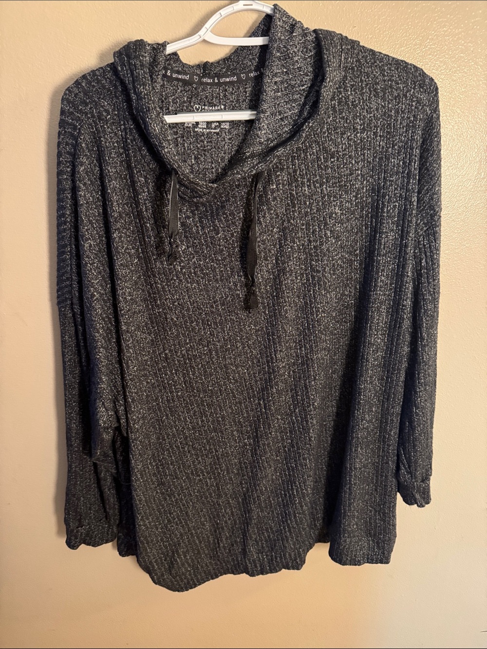 Primark Charcoal Knit Cowl Neck Sweater